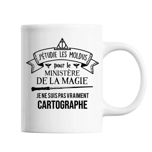 Mug - Cartographe - Tasse Blanche - Céramique - Compatible Lave-Vaisselle - Design Contemporain
