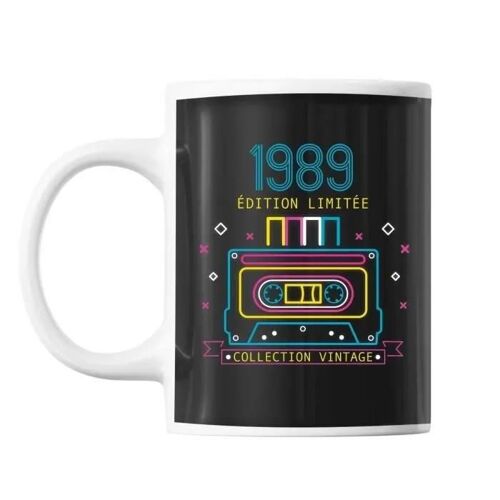 Mug - 1989 Édition Limitée - Céramique - Résistant Lave-Vaisselle - Vintage