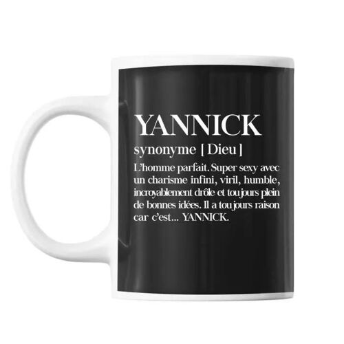 Mug Yann Prénom Définition Tasse Cadeau Personnalisé