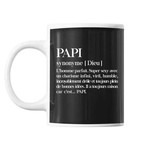 Mug - Papi - Personnalisé - Céramique - 325 Ml - Résistant Lave-Vaisselle Et Micro-Onde
