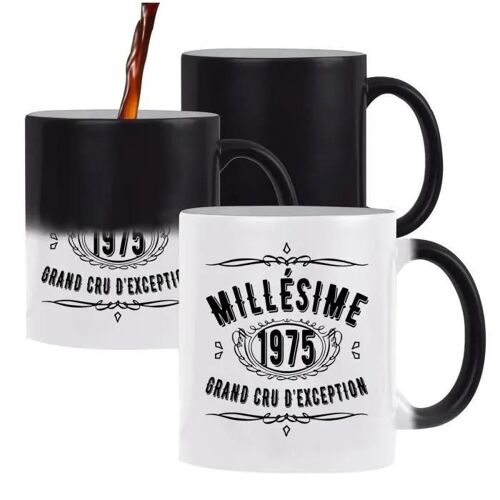 Mug - Grand Cru - Millésime 1975 - Céramique - Vintage - Lave-Vaisselle Compatible