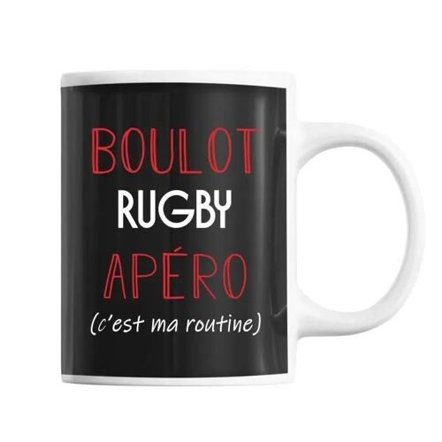 Mug Rugby C'est Ma Routine | Tasse Humour