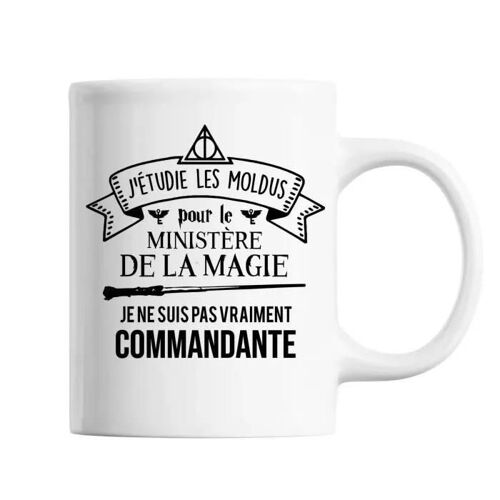 Mug - Commandante - Tasse Blanche - Céramique - Cylindrique - 325 Ml