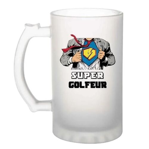 Chope De Bière Super Golfeur Verre À Bière Pinte Métier Départ Retraite Collègue Travail