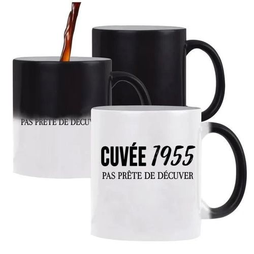 Mug Magique Cuvée 1955 Tasse Anniversaire 67 Ans Humour Alcool Changement De Couleur
