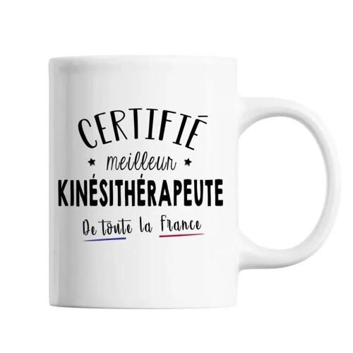 Mug - Meilleur De France - Kinésithérapeute - Céramique - Blanc - 325 Ml