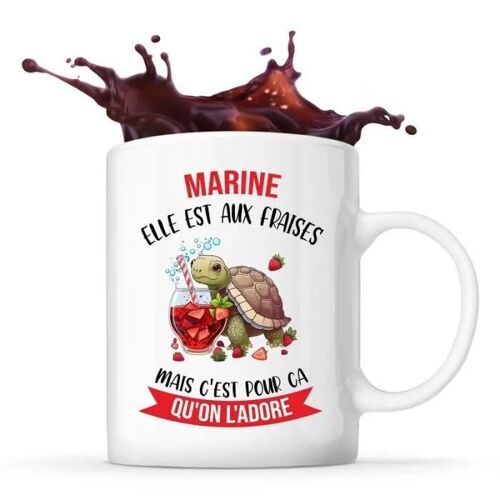 Mug - Marine - Tasse Cadeau - Céramique - Design Recto/Verso - Compatible Lave-Vaisselle