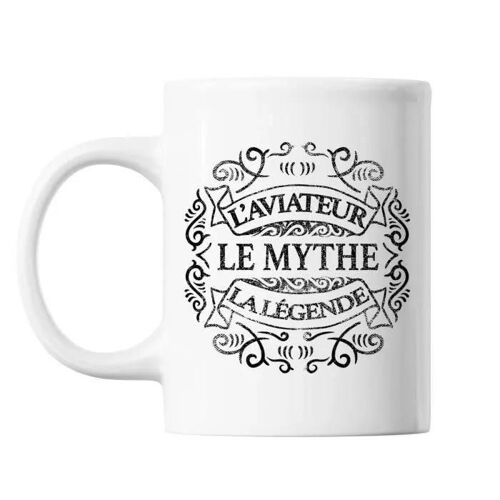 Mug Aviateur Le Mythe La Légende Blanc Tasse Cadeau Personnalisé