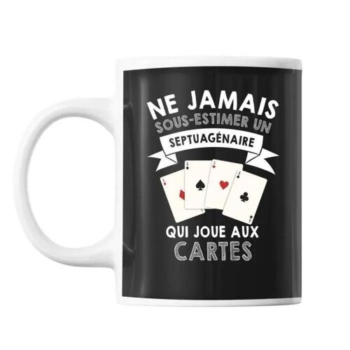 Mug Carte Septuagénaire Homme 70 Ans Tasse Cadeau Personnalisé
