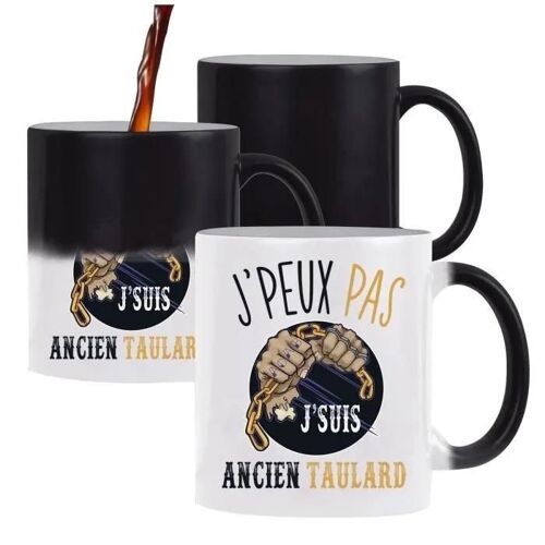 Mug - J'peux Pas Ancien Taulard - Céramique - Résistant Lave-Vaisselle - 325 Ml