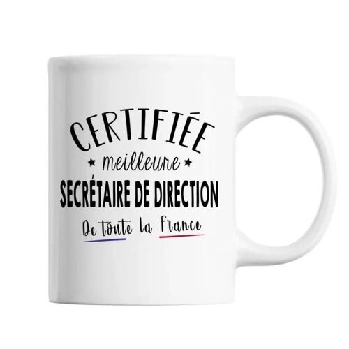 Mug Femme Secrétaire De Direction Meilleure De France | Tasse Blanc Métier
