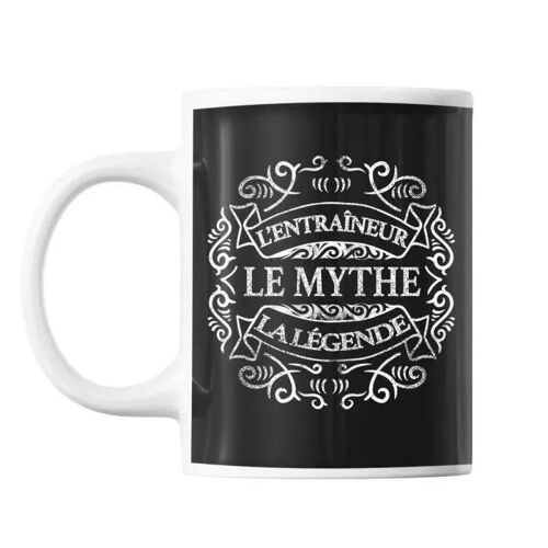 Mug - Entraîneur Le Mythe La Légende - Céramique - 325 Ml - Résistant Lave-Vaisselle Et Micro-Onde