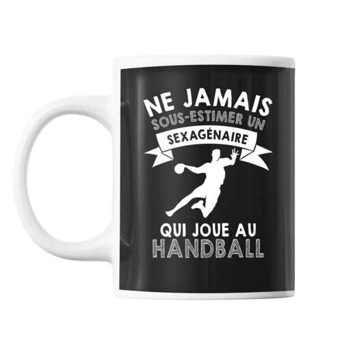 Mug - Personnalisé - Handball - Céramique - 325 Ml - 60 Ans Homme