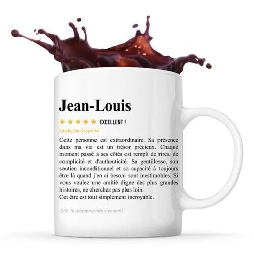 Mug Jean-Louis Avis Pote Recommandation | Tasse Amitié Cadeau Anniversaire Noël Santa Secret