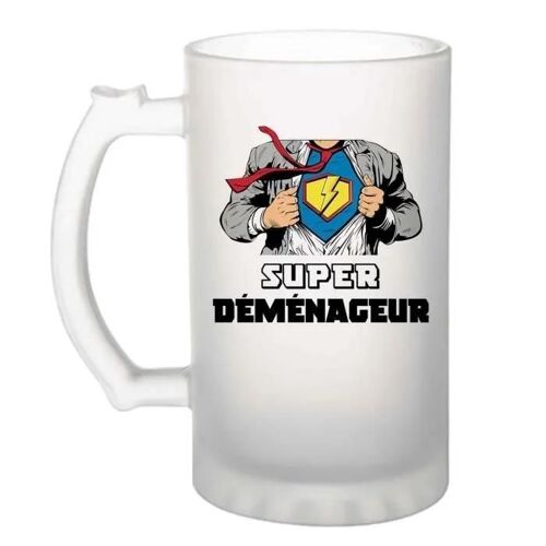 Chope De Bière Super Déménageur Verre À Bière Pinte Métier Départ Retraite Collègue Travail