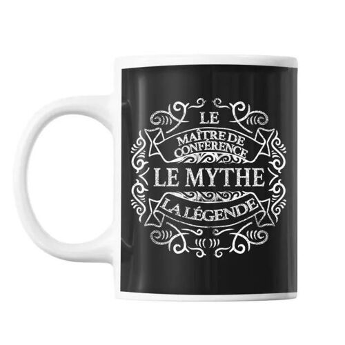 Mug Maître De Conférence Le Mythe La Légende Noir Tasse Cadeau Personnalisé