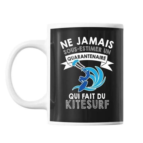 Mug Kitesurf Quarantenaire Homme 40 Ans Tasse Cadeau Personnalisé