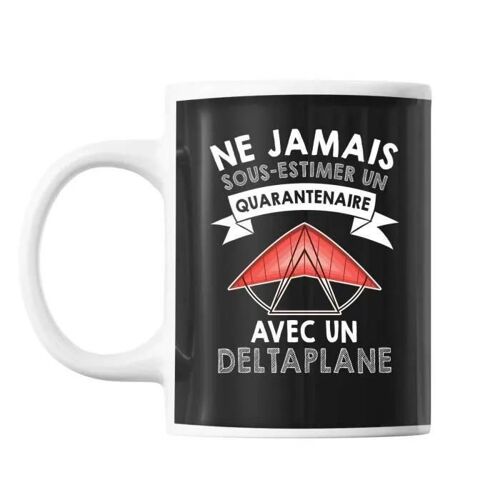 Mug En Céramique - Deltaplane - 40 Ans - Cadeau Personnalisé - Résistant Lave-Vaisselle