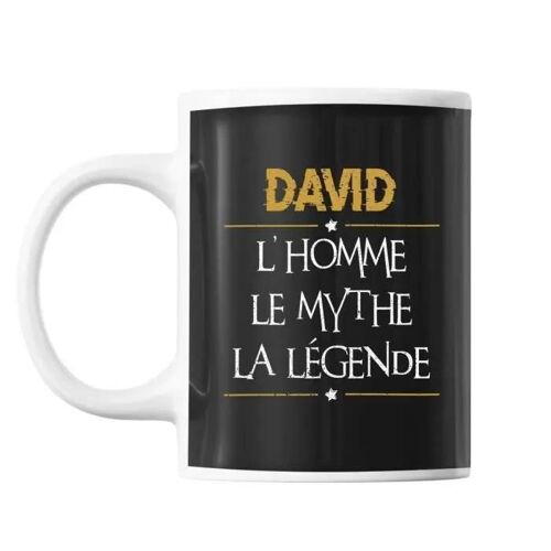 Mug - David - Personnalisé - Céramique - 325 Ml - Résistant Lave-Vaisselle Et Micro-Onde