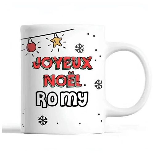 Tasse Noël Romy | Mug Femme Prénom Idée Cadeau Secret Santa