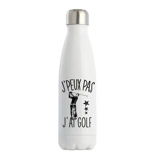 Bouteille Isotherme - J'peux Pas - Golf - Acier Inoxydable - 500 Ml - Personnalisée