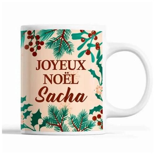 Mug - Sacha - Noël - Céramique - Imprimé - 325 Ml