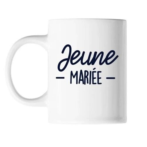 Mug - Jeune Mariée - Blanc - Céramique - 325 Ml - Résistant Lave-Vaisselle & Micro-Onde