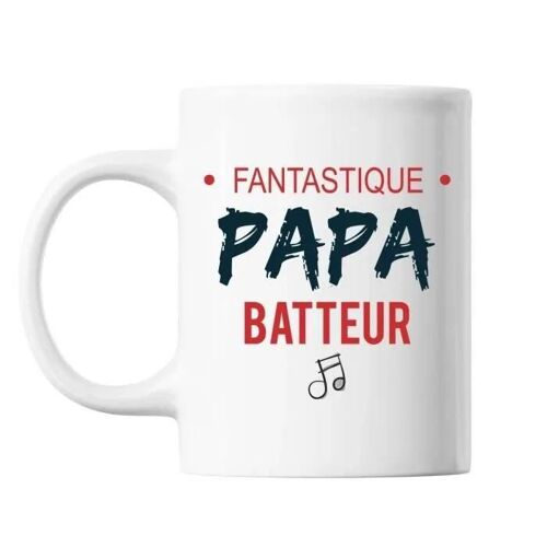 Mug - Papa Batteur - Céramique - 325 Ml - Résistant Lave-Vaisselle & Micro-Onde