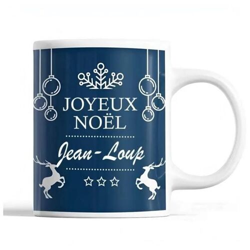 Mug - Jean-Loup - Noël - Céramique - Imprimé - 325 Ml - Résistant Lave-Vaisselle