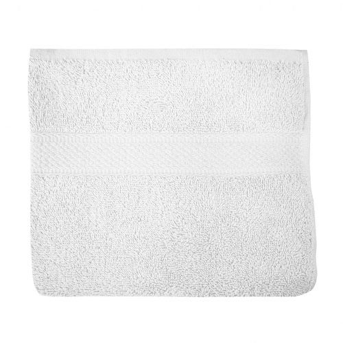Serviette De Toilette En Coton 500 Gr/M2 Lagune Blanc, Par Soleil D'ocre