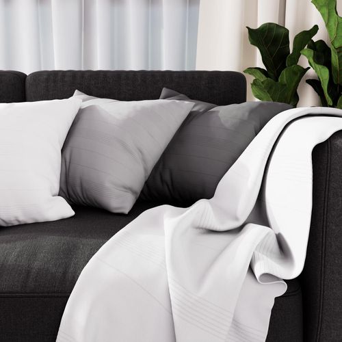 Plaid 140x200 Cm Adele Blanc, Par Soleil D'ocre