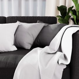 Plaid 140x200 Cm Adele Blanc, Par Soleil D'ocre