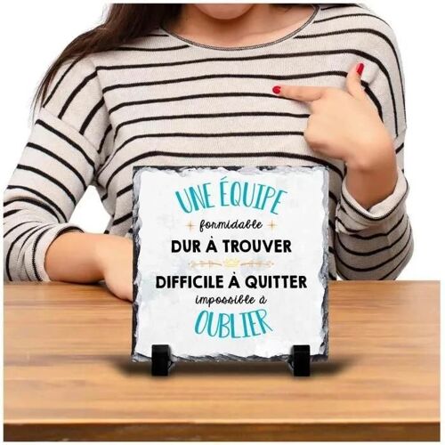 Cadre photo - Formidable blanc en ardoise - 15cm x 15cm - Décoration de bureau - Idée cadeau