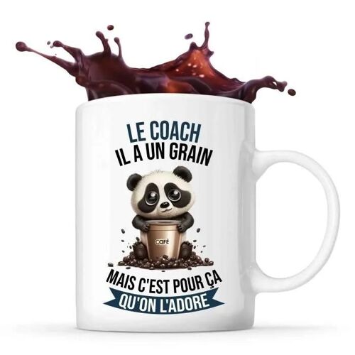 Mug - Le Coach - Panda - Céramique - Imprimé - 325 Ml