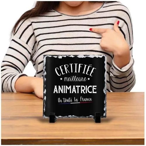 Cadre animatrice certifiée meilleure dans toute la france noir | Idée Bureau Cadeau Travail Collègue