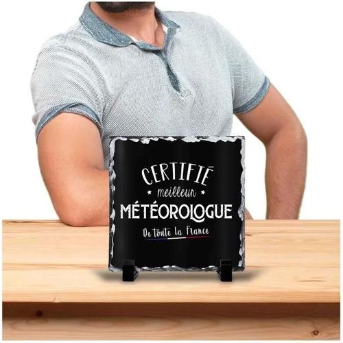 Cadre Météorologue certifié meilleur de france noir | Idée Bureau Cadeau Travail Départ Retraite Collègue Anniversaire Noël