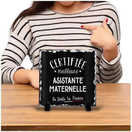 Cadre assistante maternelle certifiée meilleure dans toute la france noir | Idée Bureau Cadeau Travail Collègue