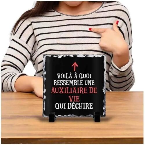 Cadre photo - Ardoise 15cm x 15cm - Noir - Bureau - Design contemporain