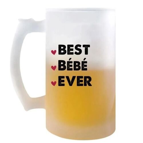 Chope De Bière Best Bébé Ever | Idée Tasse Cadeau Couple Saint Valentin Femme Homme Anniversaire Noël Pinte Cervoise