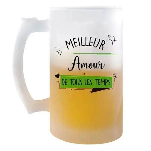 Chope De Bière Meilleur Amour De Tous Les Temps | Idée Tasse Cadeau Couple Saint Valentin Homme Pinte Cervoise