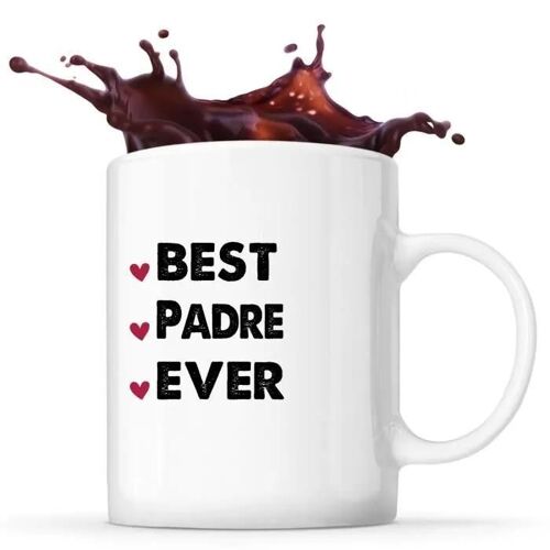 Mug - Best - Padre Ever - Céramique - Imprimé - 325 Ml - Résistant Lave-Vaisselle