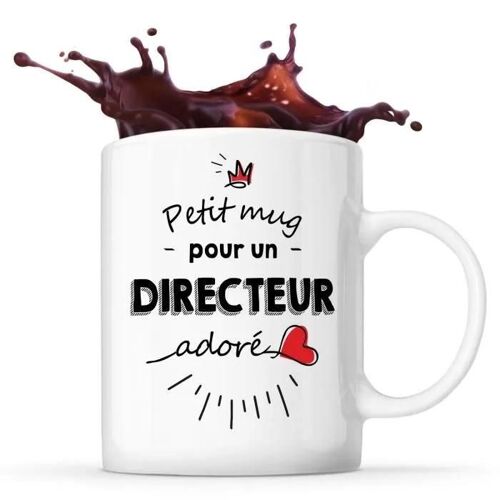 Mug - Petit Mug D'un Directeur - Céramique - Imprimé Recto/Verso - 325 Ml - Résistant Lave-Vaisselle
