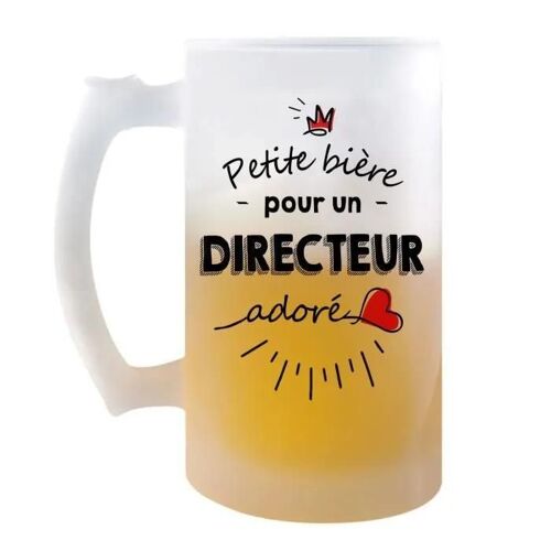 Chope De Bière Petite Pinte D'un Directeur Adoré | Idée Tasse Cadeau Travail Boulot Métier Retraite Collègue Homme Pinte Cervoise