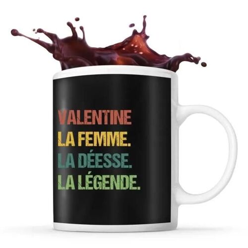 Mug - Valentine - Vintage - Céramique - 325 Ml - Imprimé Recto/Verso