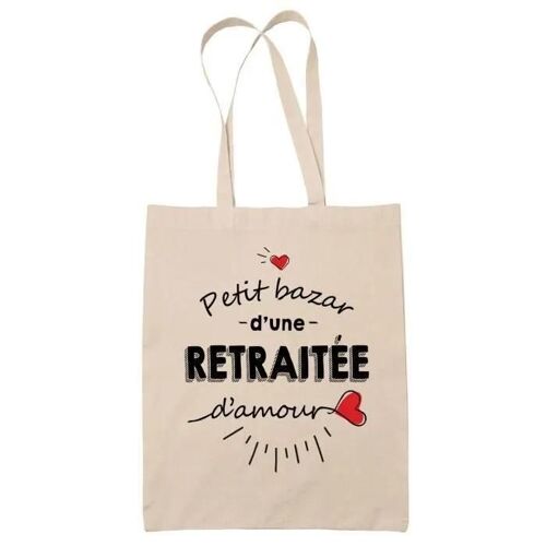 Tote Bag - Petit Bazar - Sac Réutilisable - Coton Biologique - 10L - Personnalisable