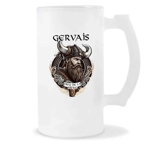 Chope De Bière Gervais Design Viking | Verre À Bière Pinte Cadeau Apéro Humour Alcool Pour Amateur De Bière