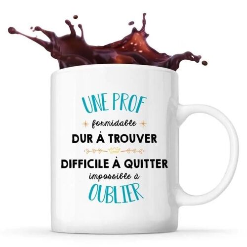 Mug Formidable Prof Blanc | Idée Tasse Cadeau Travail Boulot Métier Retraite Collègue Femme