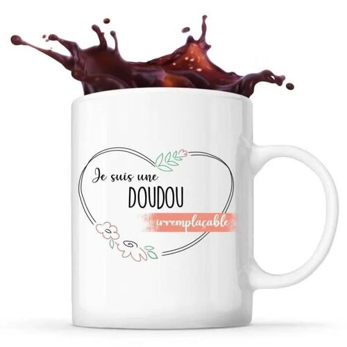 Mug - Doudou - Irremplaçable - Céramique - 325 ml - Imprimé Recto/Verso