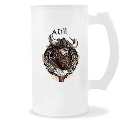 Chope De Bière Adil Design Viking | Verre À Bière Pinte Cadeau Apéro Humour Alcool Pour Amateur De Bière