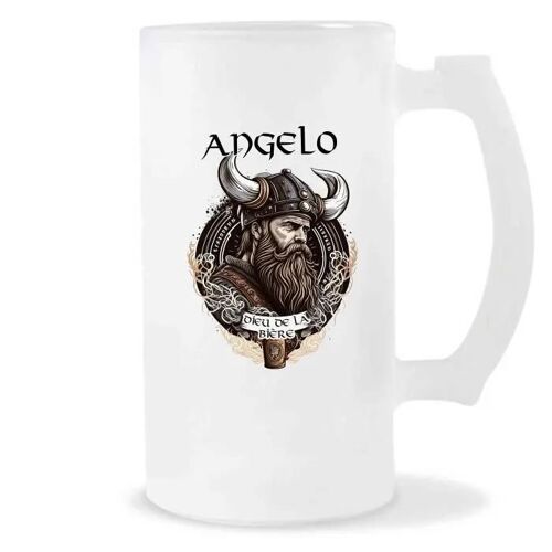 Chope De Bière Angelo Design Viking | Verre À Bière Pinte Cadeau Apéro Humour Alcool Pour Amateur De Bière